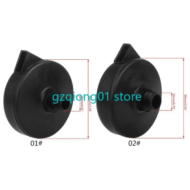 

K3NA 16/20mm Black Plastic Male Threaded Exhaust Noise Muffler Air Filter Co