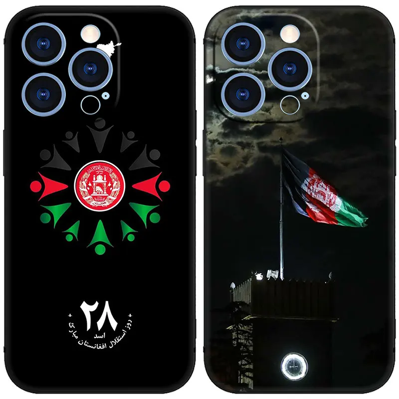 

Afghan Afghanistan Flag Black Case For Apple iPhone 15 Pro Max 15 14 13 12 Pro Max Mini 11 Pro 7 8 Plus XR X XS SE 2020 2022