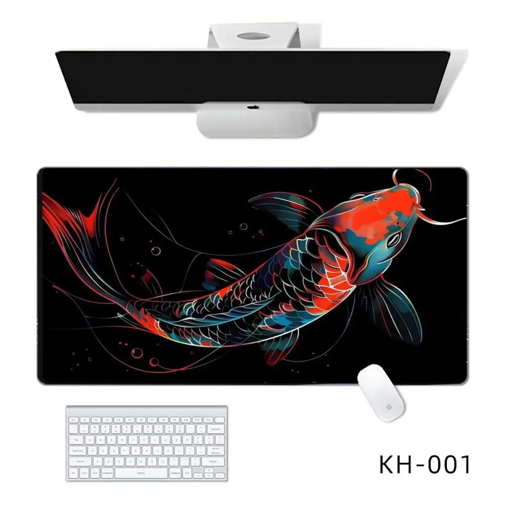 Koi Carp Mouse Pad Mouse Pads For Desk, Gaming Mouse Pad,  with Stitched Edges and Non-Slip Rubber Base