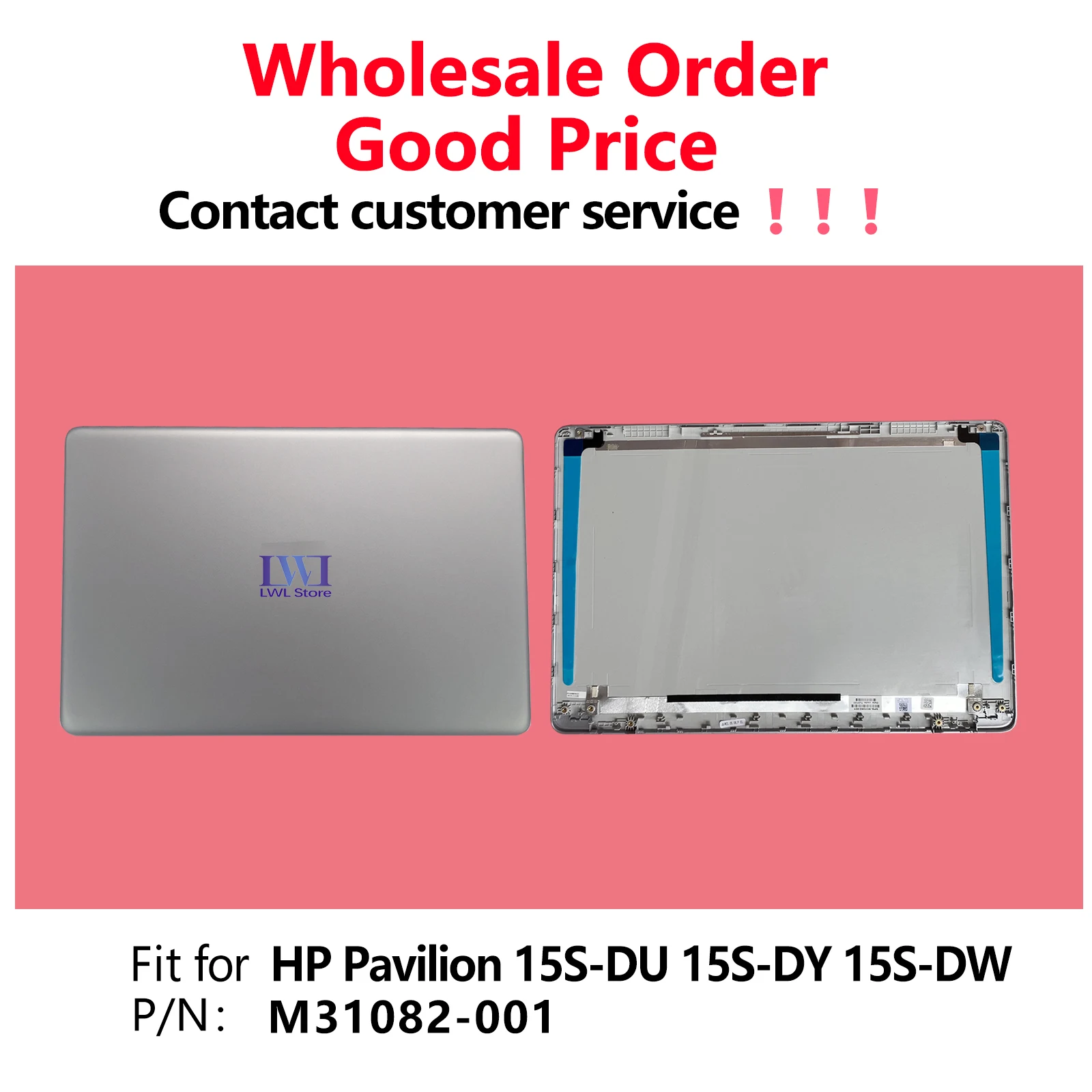 

LWL new For HP 15S-DU 15-DW DY TPN-C139 A case LCD Cover Dark Silver M31082-001
