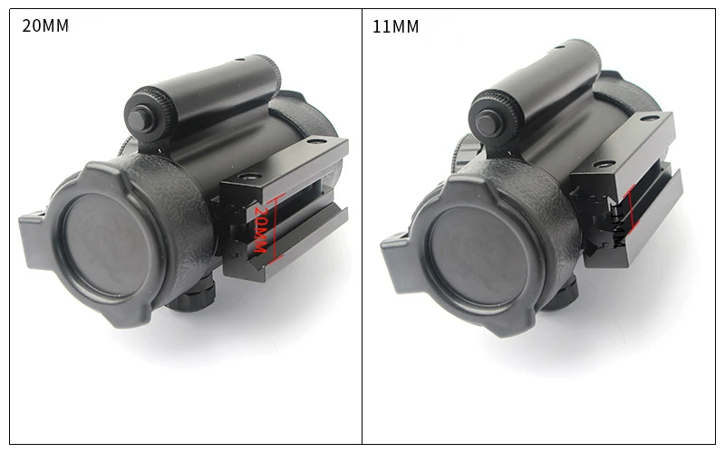 Lunette de visée à point rouge et vert pour la chasse au laser, optique de lunette de visée, rail Collidonor Sight, 1x40, 2x40, 3x42, 3x 44RD, 11mm,