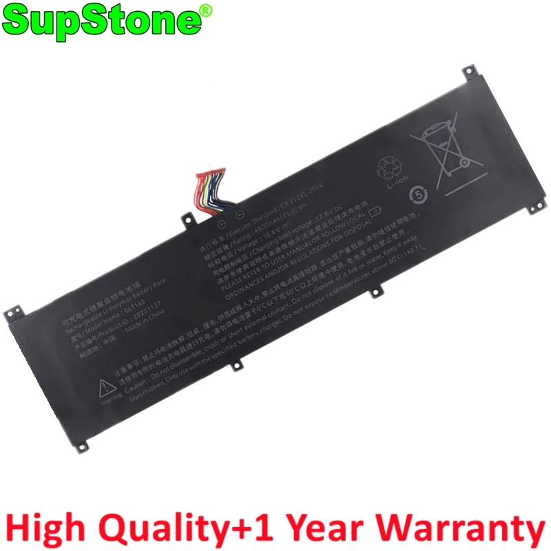 SupStone GLT163 20201127 GLX163-4S1P Battery For Hipaa SH56 Z15S,Mimoer SU53,S1 Pro,G10,Hoarder Laptop P03 P159 X11,Kuaisuzhe K8