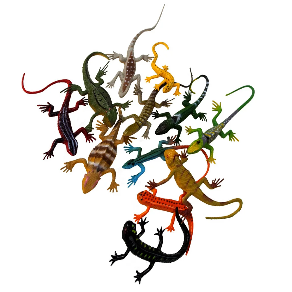 

12 Pcs Toy Artificial Lizard Fake Reptile Toys Model Decorations Realistic Lizards Plastic