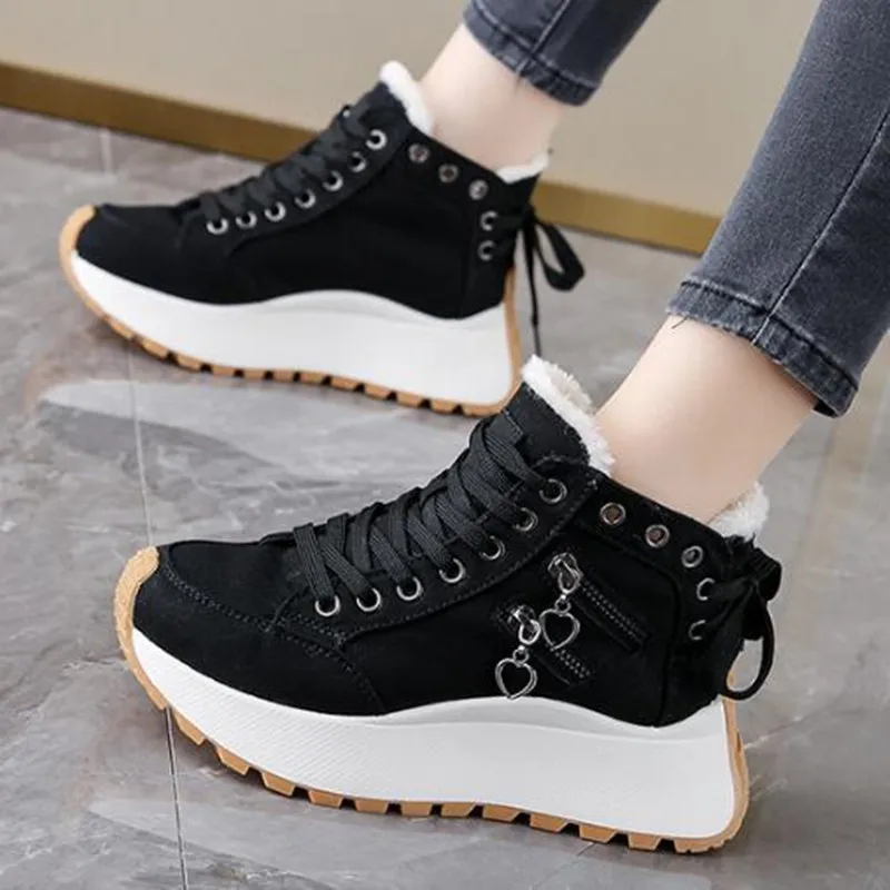 2025 New Designer Women Winter Snow Boots High Quality Shoes Female Shoes for Women Lace Up Platform Sneakers Warm Botas Mujer view 5
