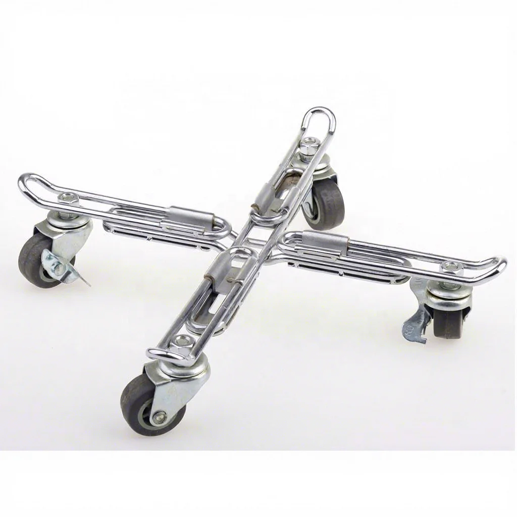 

Heavy Duty Extension Type Metal Plant Caddy with Lockable Wheels Metal Plant Stand with Lockable on Roller