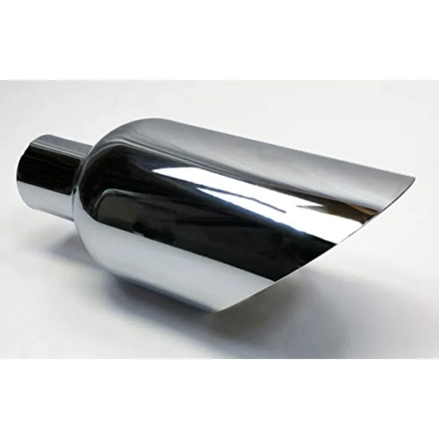 

Exhaust Tip 2.50 Inlet 6.00 Outlet 12.00 Long Slant 304 Stainless Steel Chrome Plated for HighPerformance Vehicle Exhaust Syste