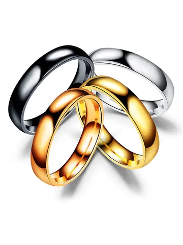 Anillo Simple de titanio de 6mm para hombres y mujeres, anillos de boda de alto pulido para prevenir alergias, regalos de joyería para dedo de pareja de acero inoxidable