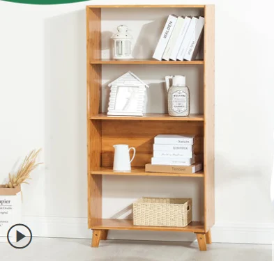 

Small bookcase storage cabinet Bookcase storage shelf Floor storage cabinet Simple solid wood bookcase Living room storage shelf
