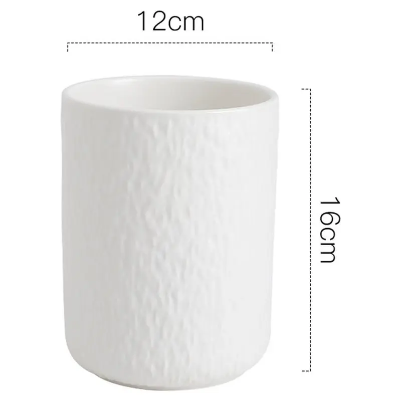 AB34-Kitchen Utensil Holder, Large Porcelain Utensil Organizer, Countertop Cooking Tool Storage Box