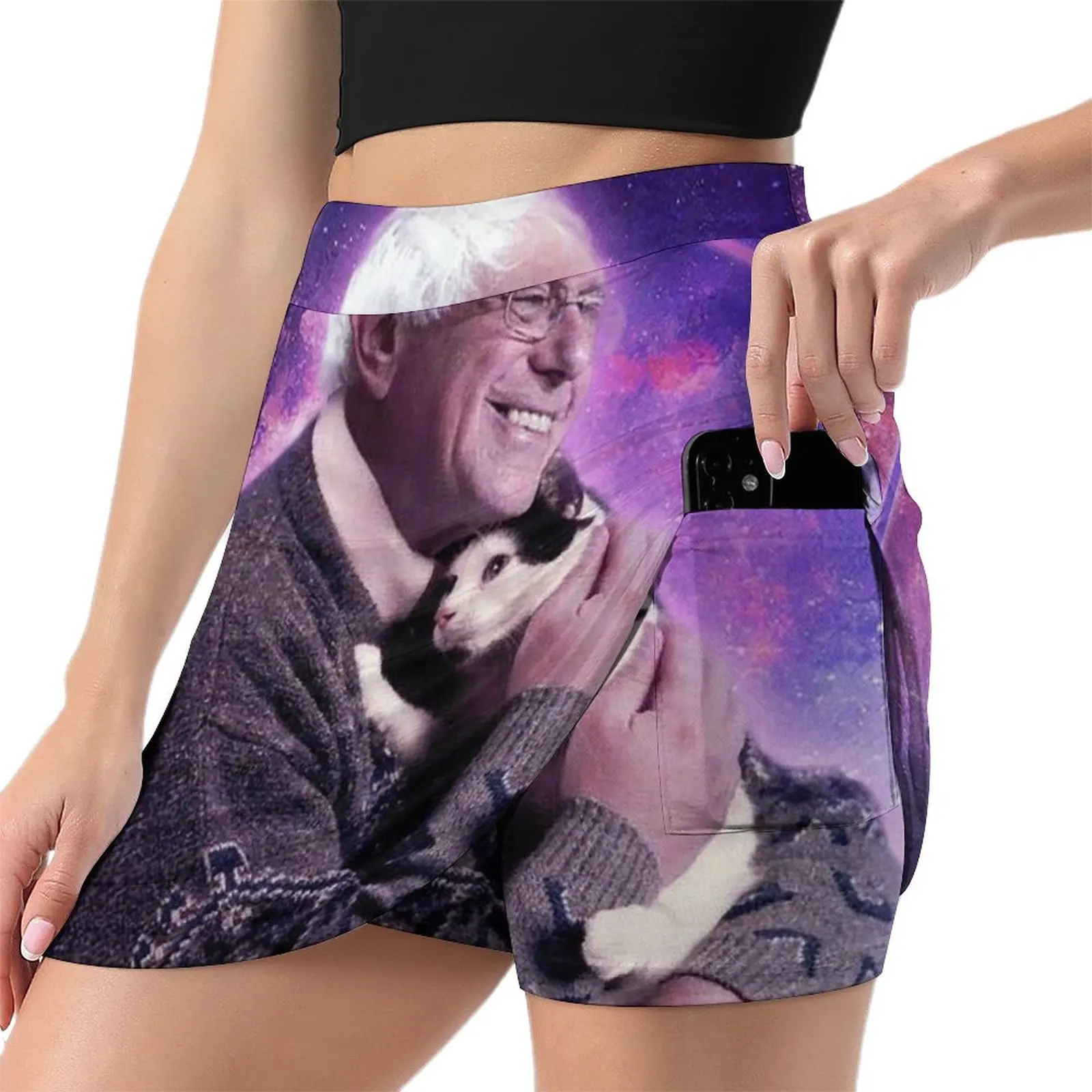 Bernie Sanders Halftone Cat in Space Mini Skirt luxury evening dresses 2025 fashion Women's dress dresses for prom