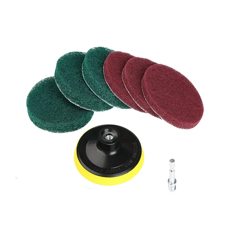 3/4 Inch Drill Power Brush Tile Scrubber Scouring Pads Cleaning Kit Household Cleaning Tool for Bathroom Floor Tub Polishing Pad