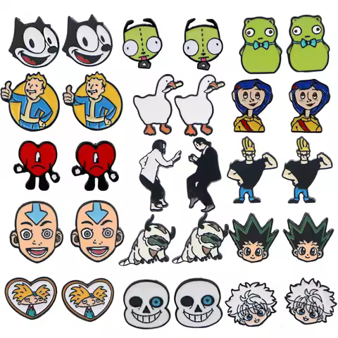 P5957 Dongmanli 31 Style New arrival Cartoon Anime Cute Pierce Stud Earrings for Women Fashion Jewelry Kids Girls Gifts