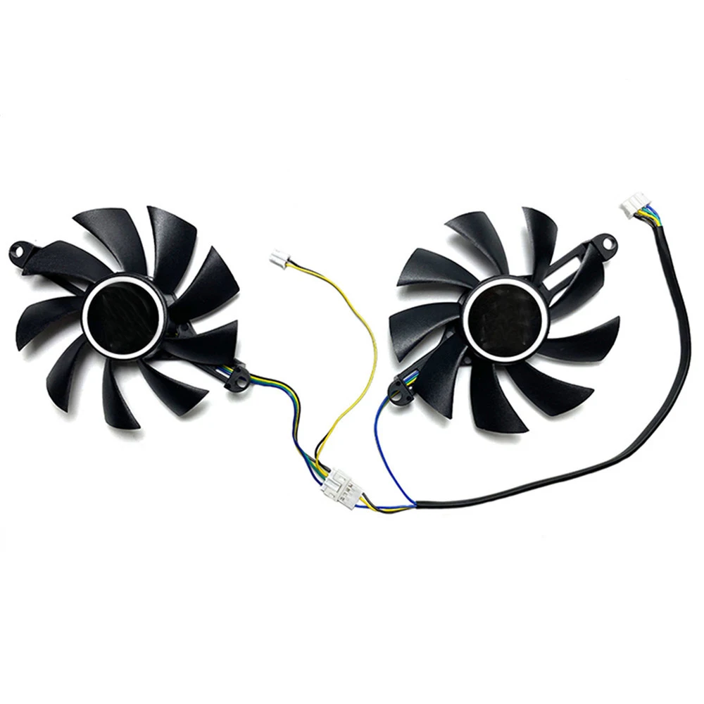 1/2PCS Graphics Cooling Fans Sleeve Bearing Replacement Video Card Cooler for YESTON GeForce RTX4060ti 8GB CUTE PET