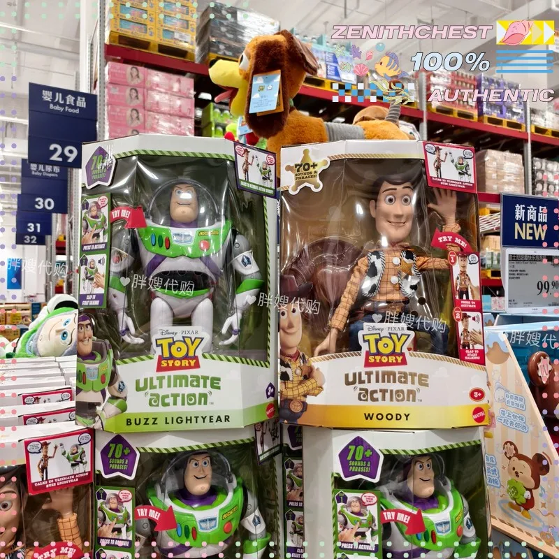 

Official Disney Pixar Toy Story Classic Sound Effect Action Figures Buzz Lightyear Woody Simulation Model Collectible Toy For Fa