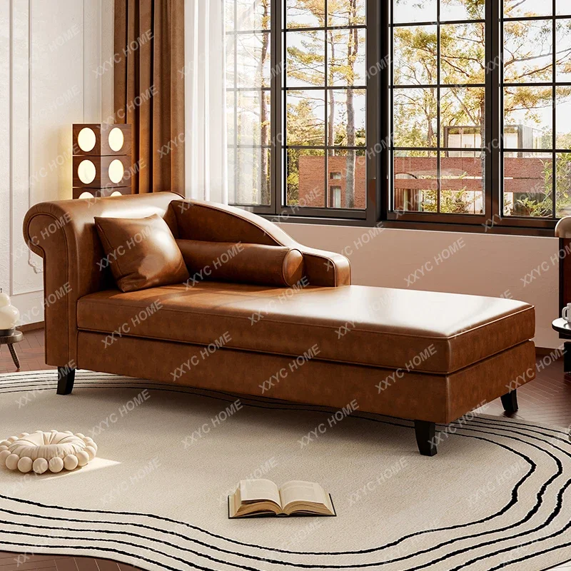 

VHGovernment Subsidy Retro Style Chaise Lounge Sofa Living Room Homestay Balcony Chaise