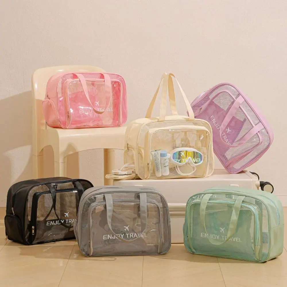 

NEW Waterproof Cosmetic Bag Transparent Large Capacity Travel Storage Bag Wash Bag Outdoor