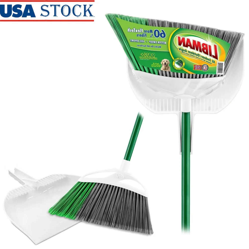 

Очень большая прецизионная угловая метла с совком, переработанными волокнами, эффективная угол под шкафами, уборка в помещении и на открытом воздухе