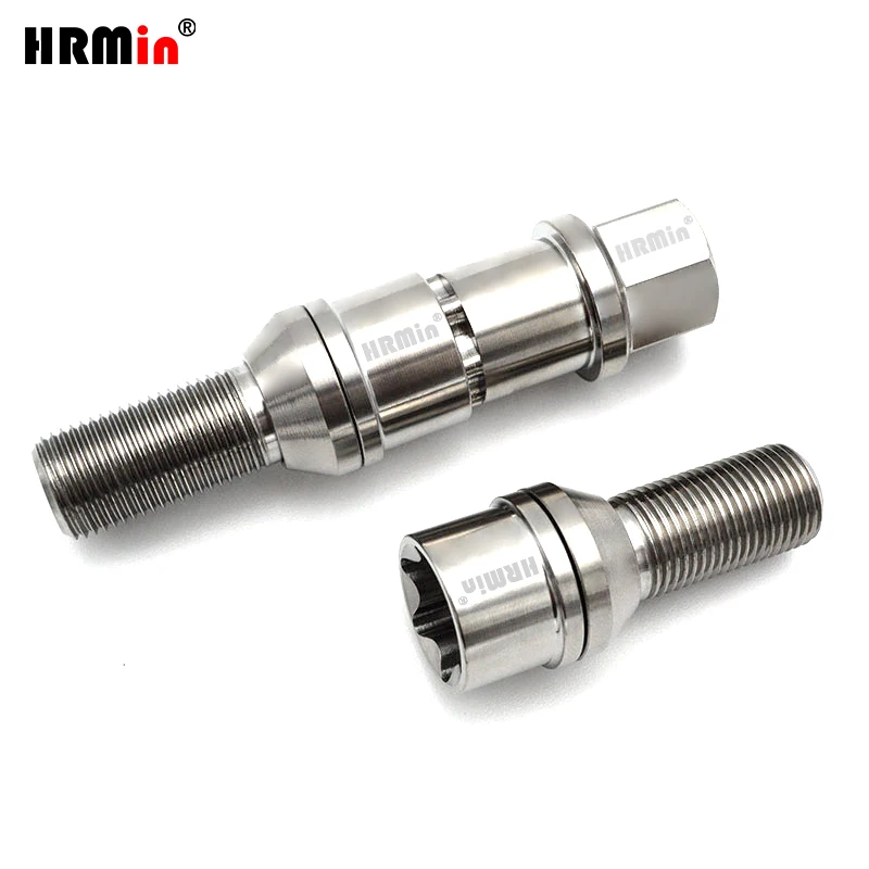 HRmin Gr5 titanium Wheel Screw bolt M14x1.5x28-45mm Torx with Free cone washer car