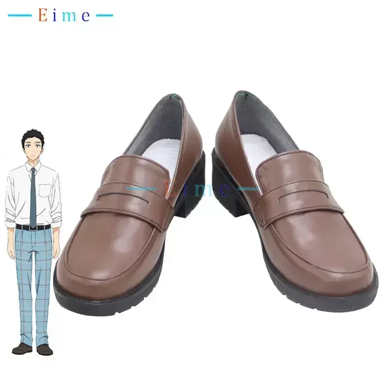 Gojo Wakana Cosplay Shoes School Plat PU Leather Shoes Anime Cosplay Props Halloween Carnival Boots Big Size Custom Made