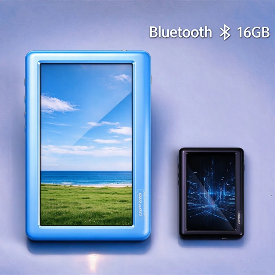 Portable 5 Inch Bluetooth MP4 Music Player Touch Screen 16GB 3200mAh Capacity E-Book Voice Recorder HiFi Lossless MP3 Player