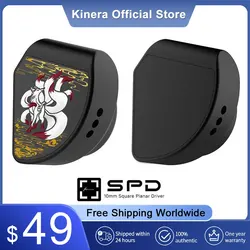 Kinera Celest Gumiho-auriculares intrauditivos planos, Monitor, controlador plano cuadrado de 10mm + Cable de deportes para videojuegos 1BA, auriculares con accesorio