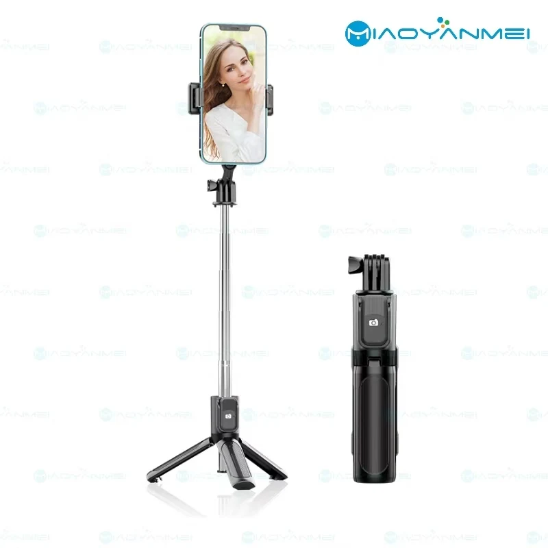 

2024 New phone selfie stick tripod for phone handheld retractable 700mm phone holder mini bluetooth remote control travel hot