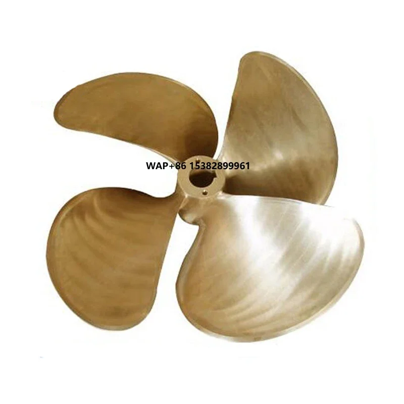 High-Speed Copper Stern Thruster Industrial Marine Propeller with 5 Blades Gold for Boat/Ship New JIAPIN Customized Size