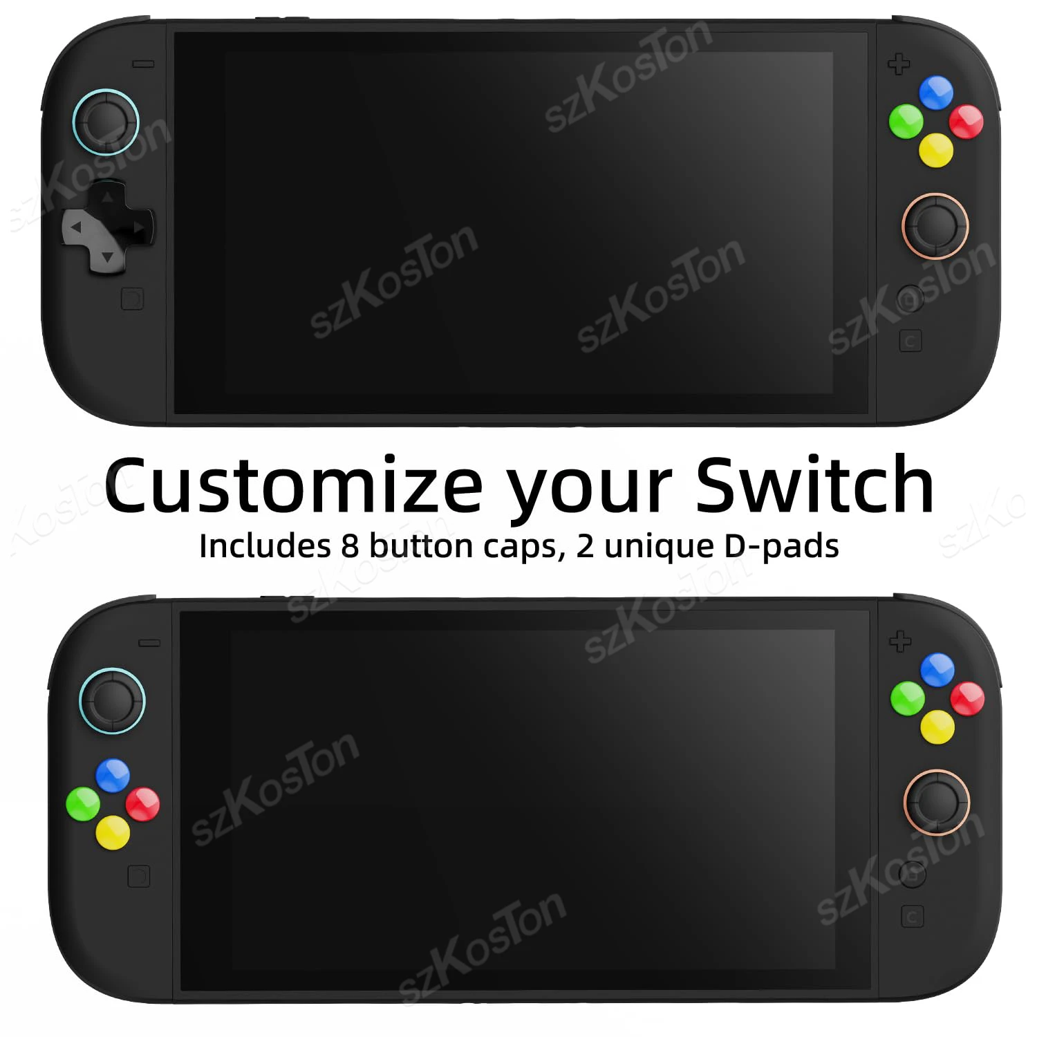 Para controlador Joy-Con Switch 2, juego de tapas de botón D-Pad direccional y cubierta de botón A/B/X/Y para accesorios de consola de juegos Switch2