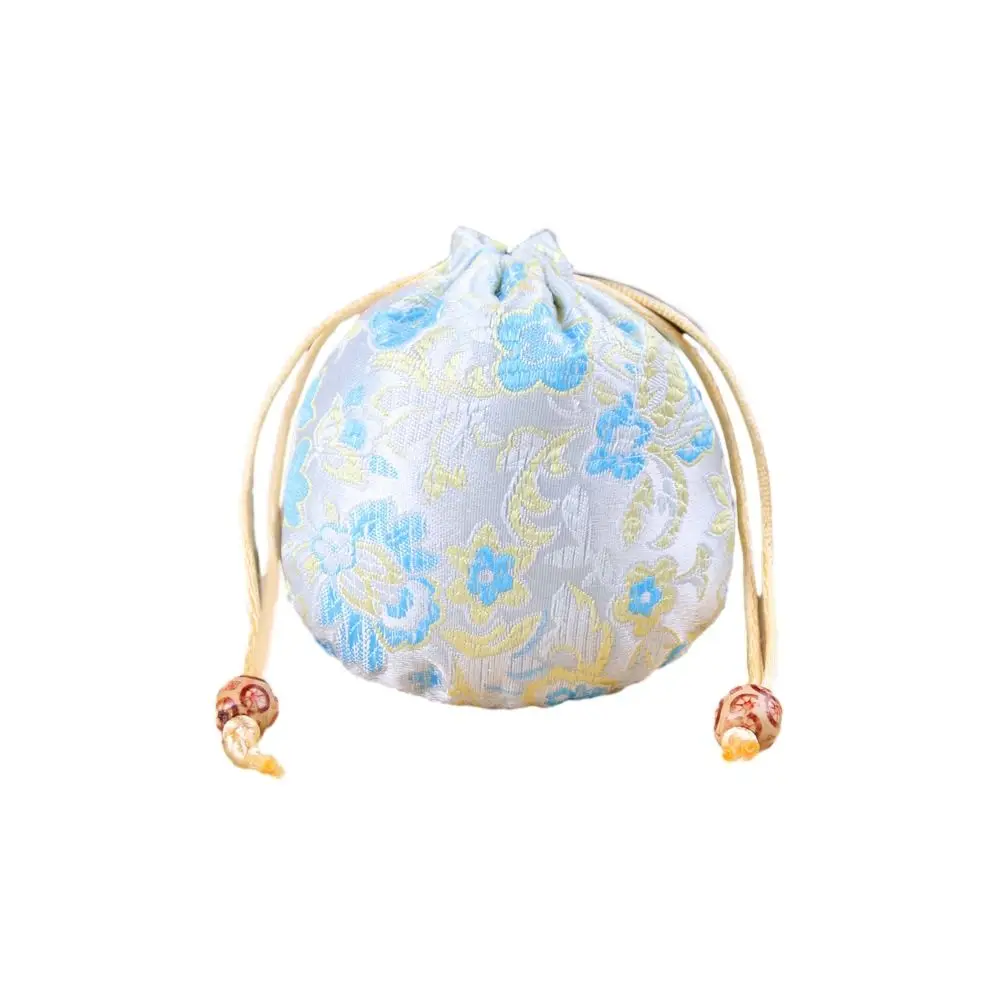 

Цветочная вышивка Цветочная сумка на шнурке Китайский стиль Сумка для упаковки ювелирных изделий Холст Цветочная сумка Сумка для конфет из бисера