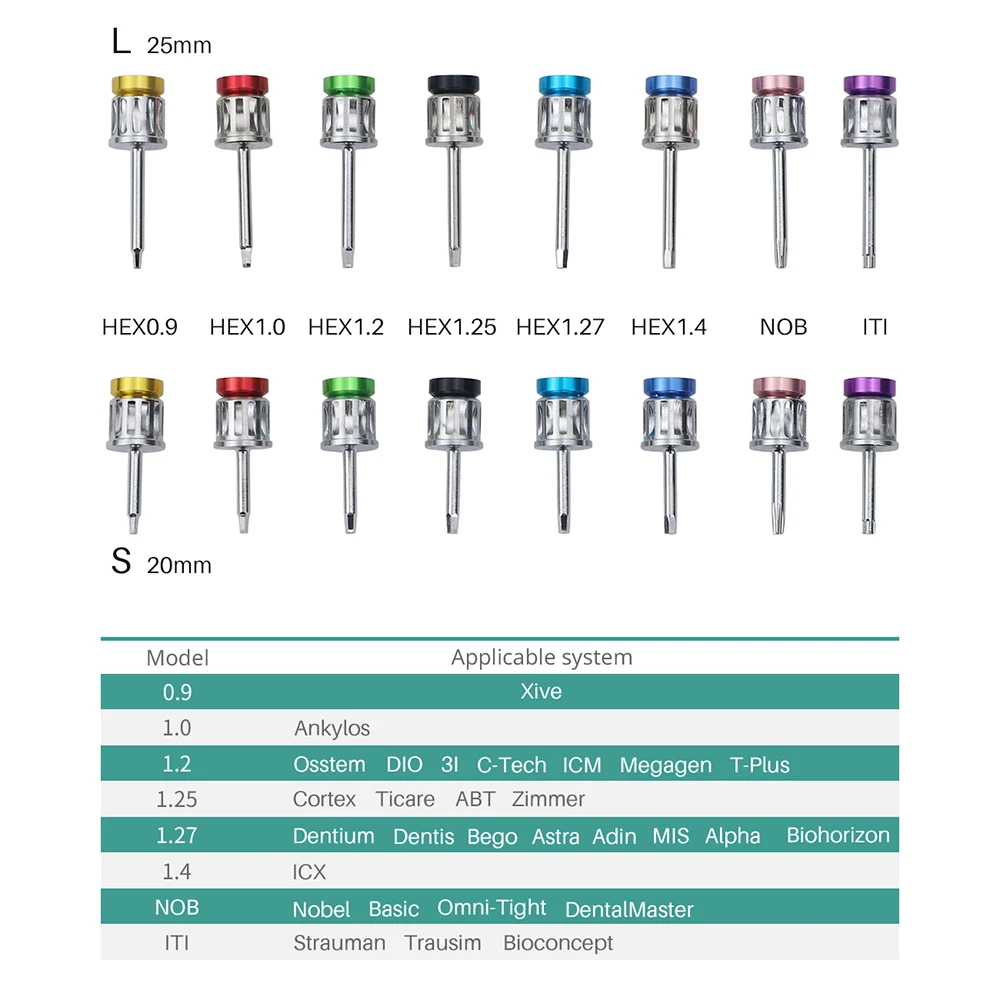 Kit di strumenti per il ripristino dell\'impianto dentale Cassetta degli attrezzi dentale Cacciaviti dinamometrici per impianti dentali universali