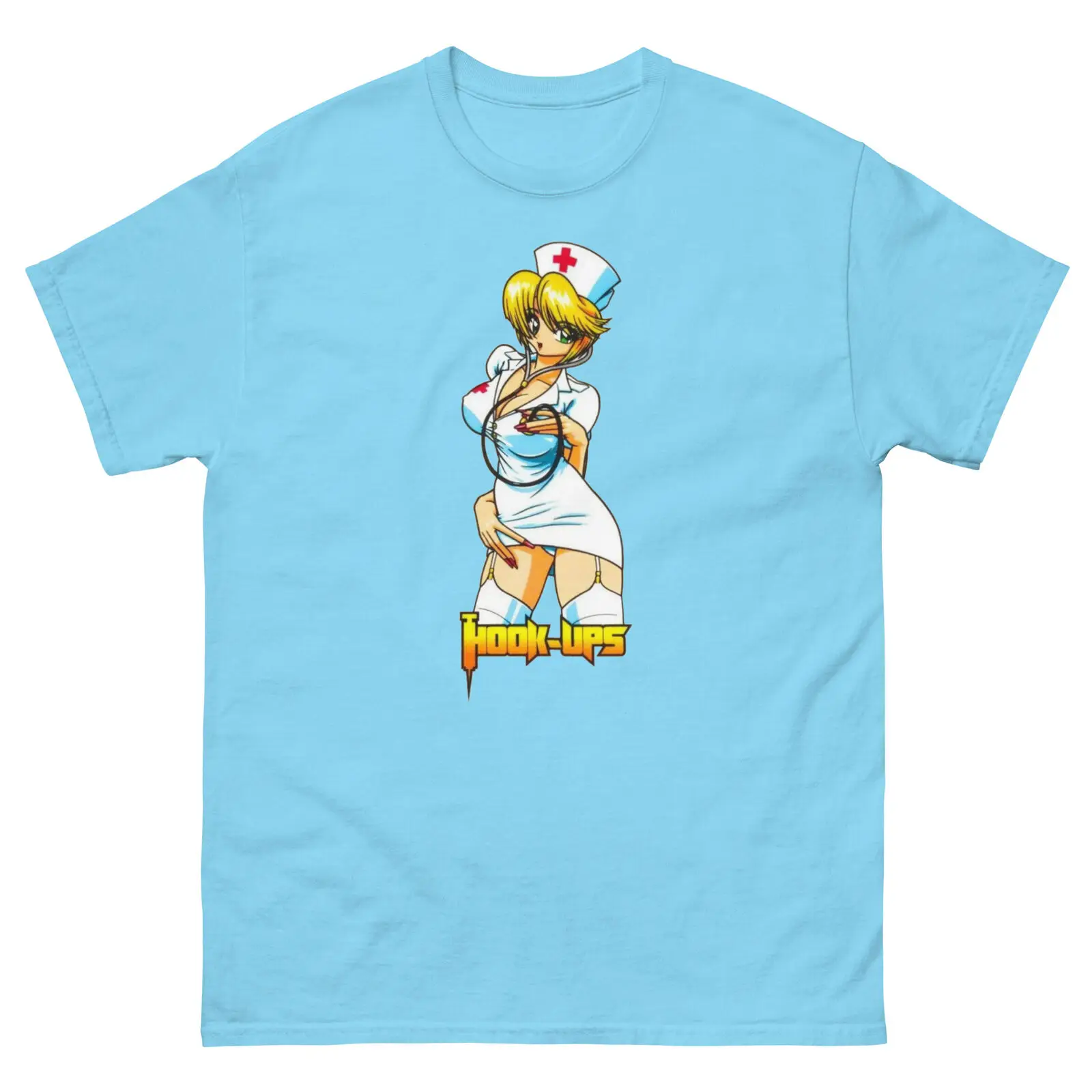 Hook-Ups Skateboards Hot Sexy Nurse Skateboarding T Shirt Designs