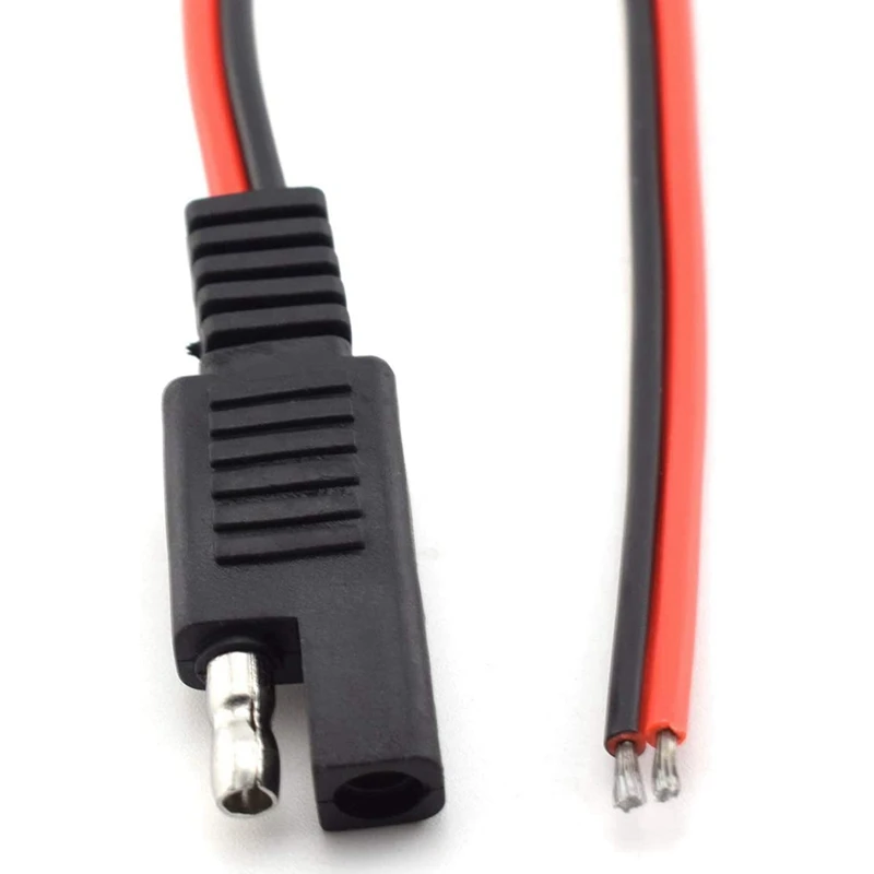 Cable de extensión SAE de 4 piezas y 18AWG, SAE de conector rápido 2 pines, enchufe de desconexión, Panel de batería Solar de 10A, Cable de enchufe SAE de 1 pies/30Cm