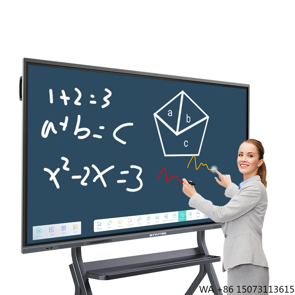 

Интерактивная доска 65/75/86 дюймов с белым экраном, цифровая доска со встроенной системой презентаций Windows