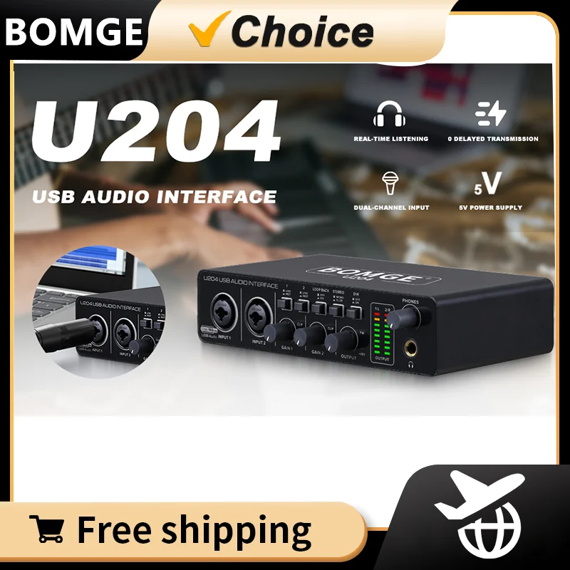 bomge-u204-interfaz-de-audio-usb-para-mac-32-bits-192-khz-podcasting-streaming-para-productor-vocalista-con-48-v-phantom