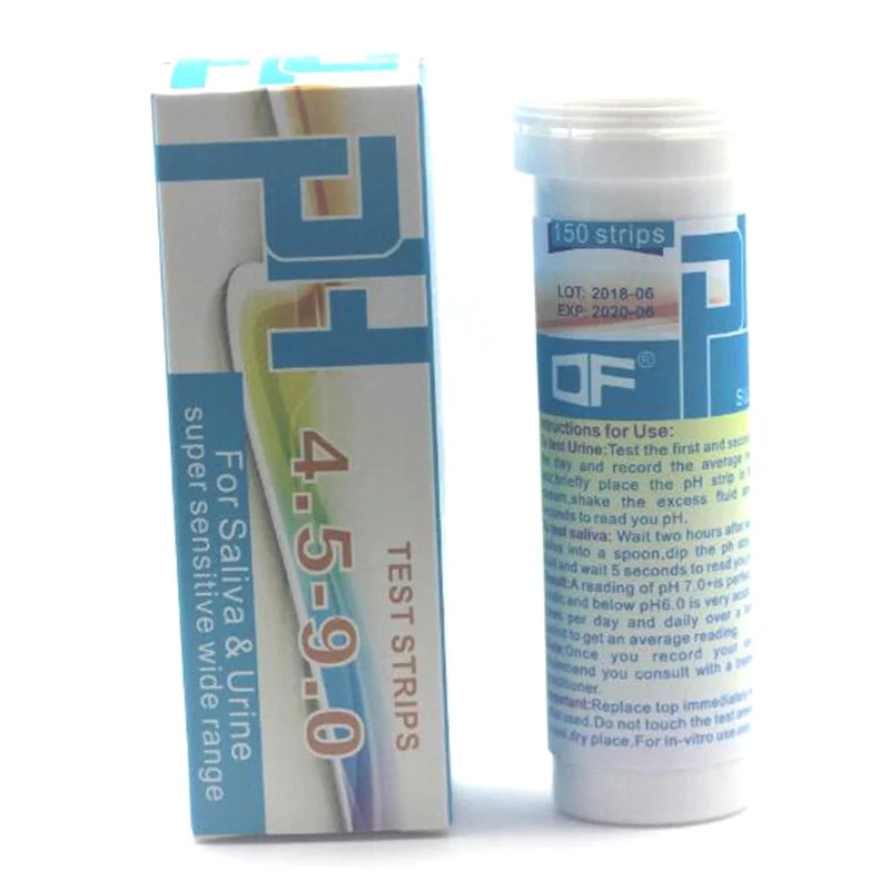 100/150 Strips 0-14 PH Test Strips Indicator Paper Tester 4.5-9.0 PH Test Strips for Saliva Urine Litmus Alkaline PH Test