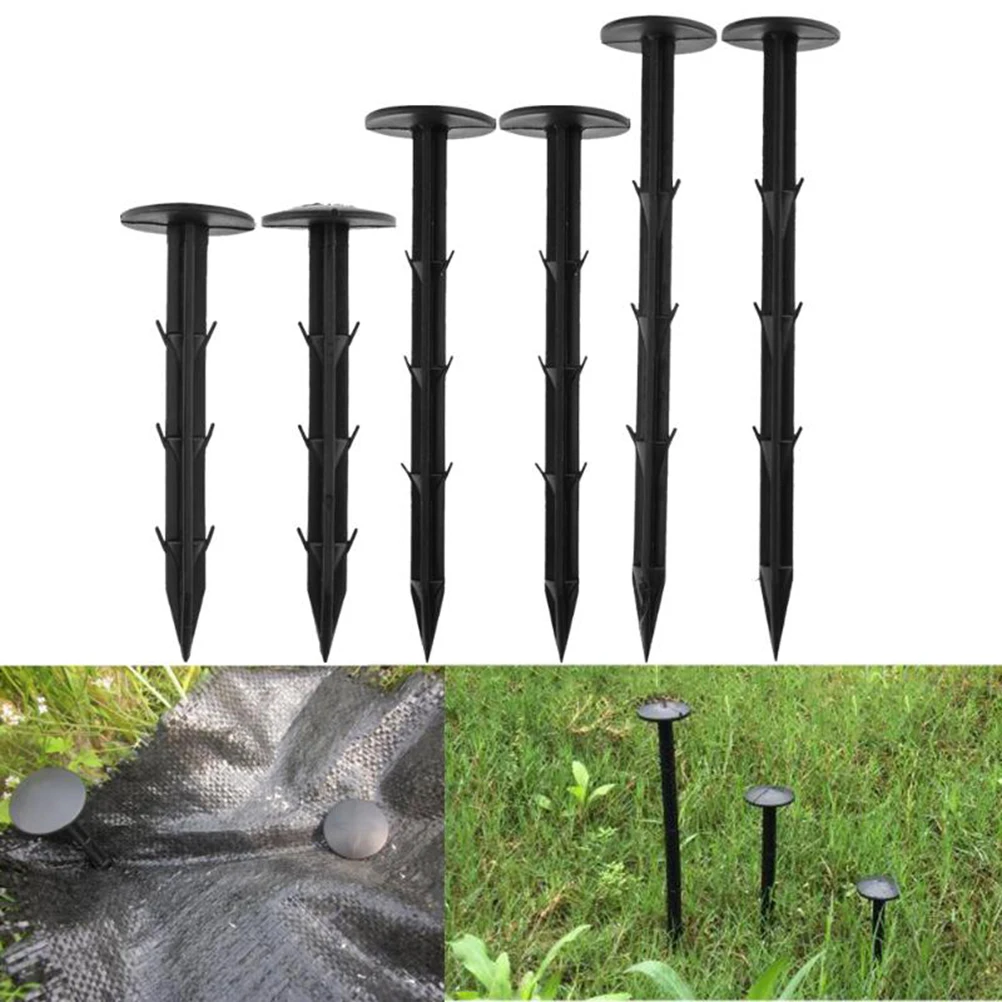 

50 pcs 20Cm Garden Stakes Heavy Duty Plastic Ground Pegs Wind Resistant Rustproof Sturdy For Tents Canopies Beach Blankets