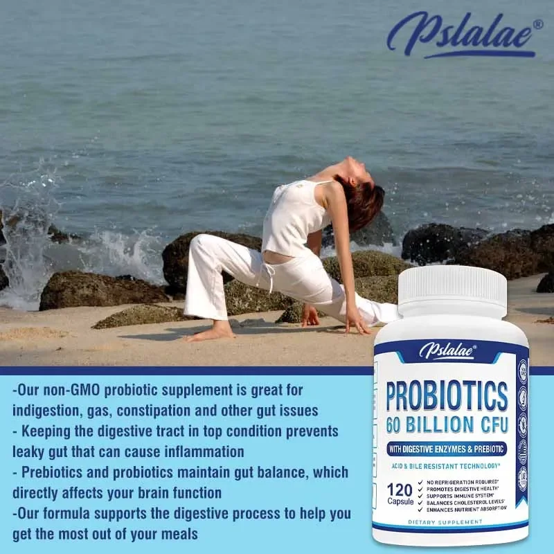 Probiotics, Digestive Health Capsules, Support Occasional Diarrhea, Gas and Bloating, Gluten and Soy Free, 120 Servings