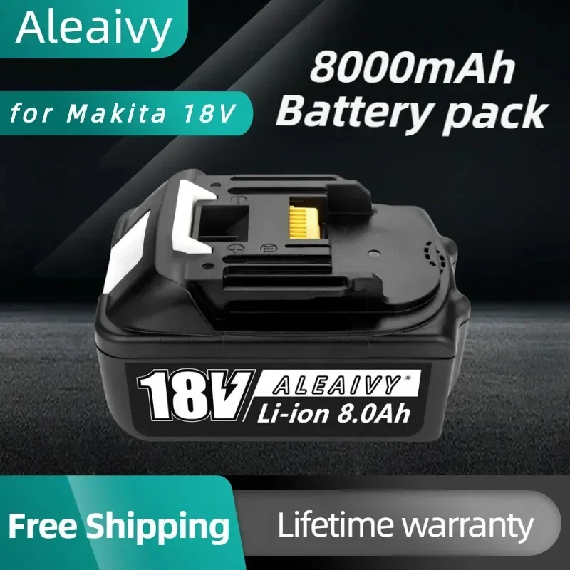 

Original 18V lithium ion Battery For Makita Rechargeable Power Tools Battery BL1850 BL1830 BL1860 LXT400 8000mAh 18V Charger