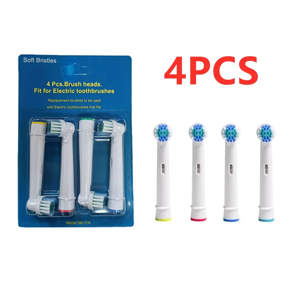 

4 шт., совместимые с насадками для зубных щеток OralB Sensitive Clean SB-17A Fit Advance Power/Pro Health/Triumph/Vitality Precision Clean