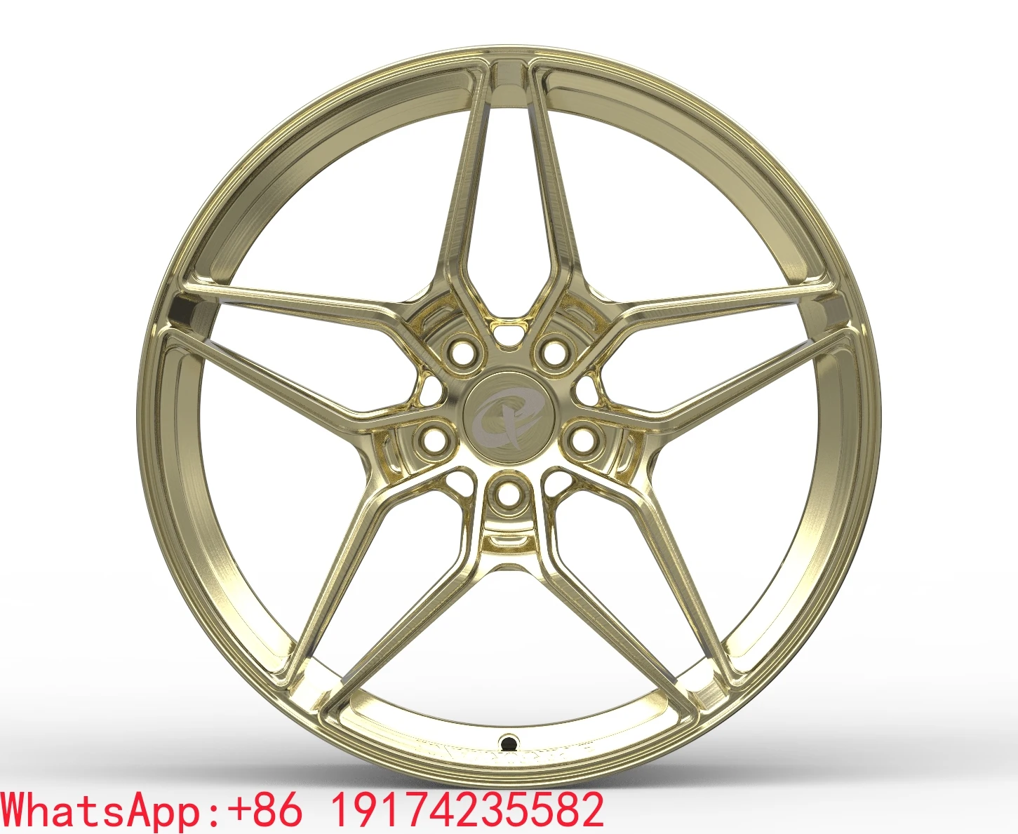 

PQ Forged Five Spoke Gloss Brush Polish Machine Gold Fitment Custom Passenger Car Wheels for Ferr-i 488