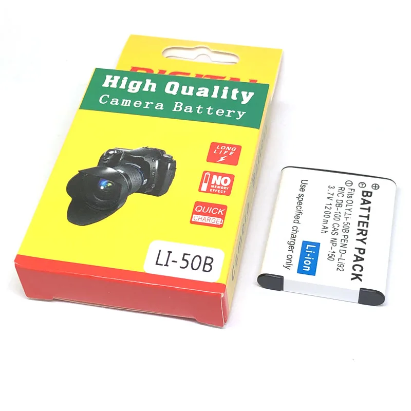 Li-50B D-Li92 CNP150 DB100 Battery for Olympus Pentax Casio RICOH u6020 XZ10 800UZ VR370 VH520 VG190 TG860 SZ31 8010 SH25 SH21