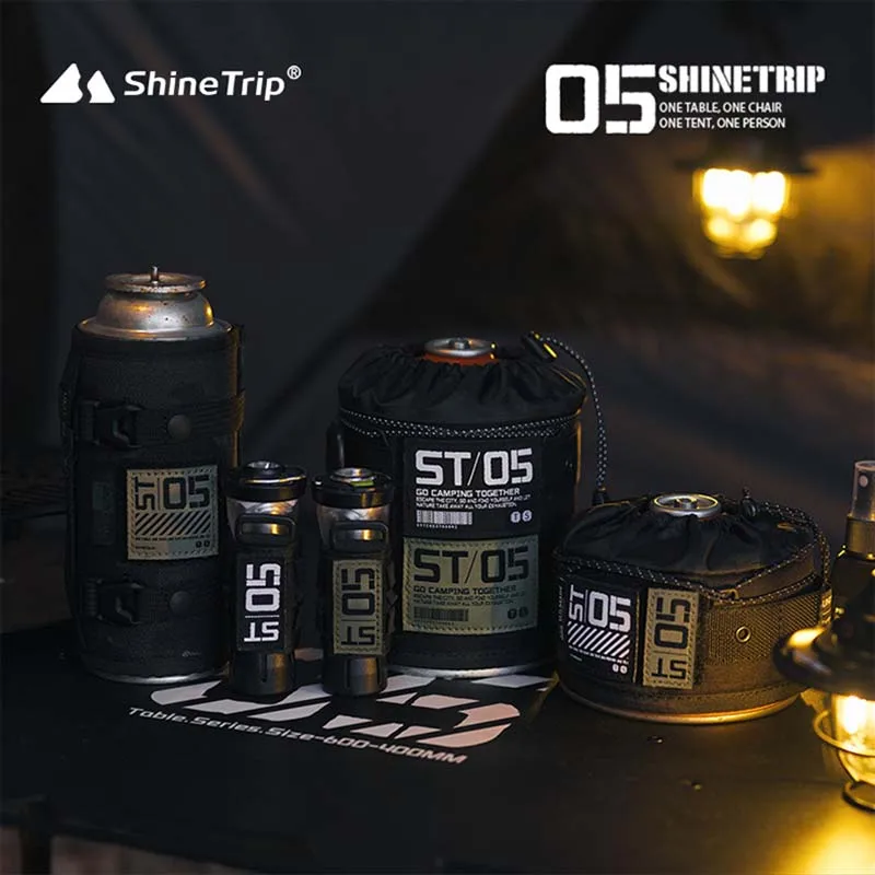 

ShineTrip2026Outdoor Black Stickers Badge Vest Set Stickers Fine Camping Gear Folding Chair Lights Gas Tank Set Stickers