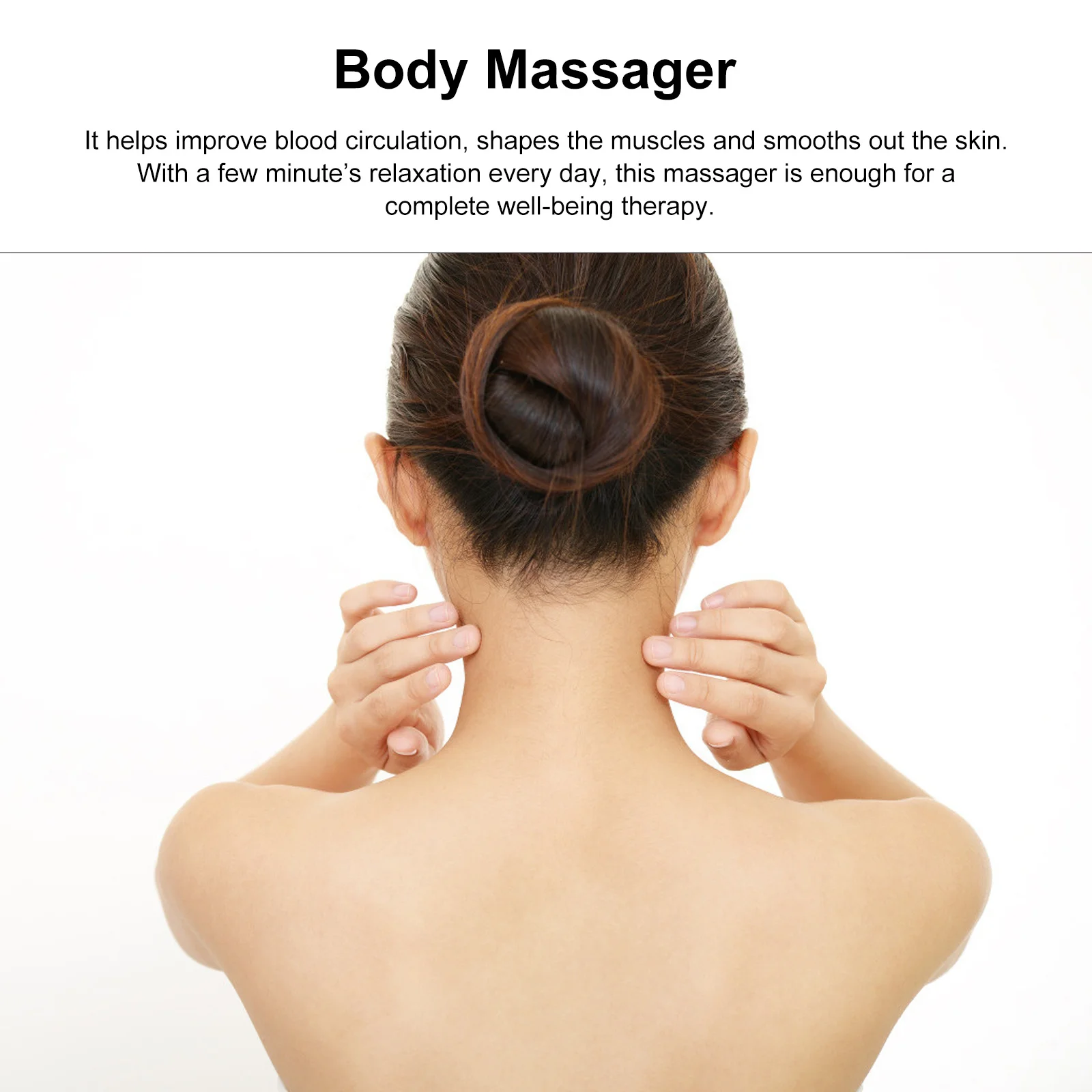 

Массажный ролик, инструмент для массажа плеч, эргономичный компактный ручной массажер для мышц тела, прочный ролик для крови