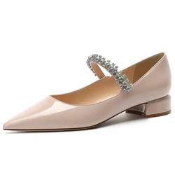 【Measure your feet length before order】 Elegant Crystals Luxury Designer Women Block Heels Pumps Evening Dress Shoes 132-CHC-33