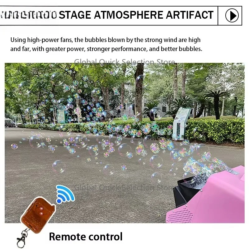 300W Automatic Bubble Machine with DMX & Remote Control, Stage Effect Equipment for Wedding, Party and DJ Disco Events