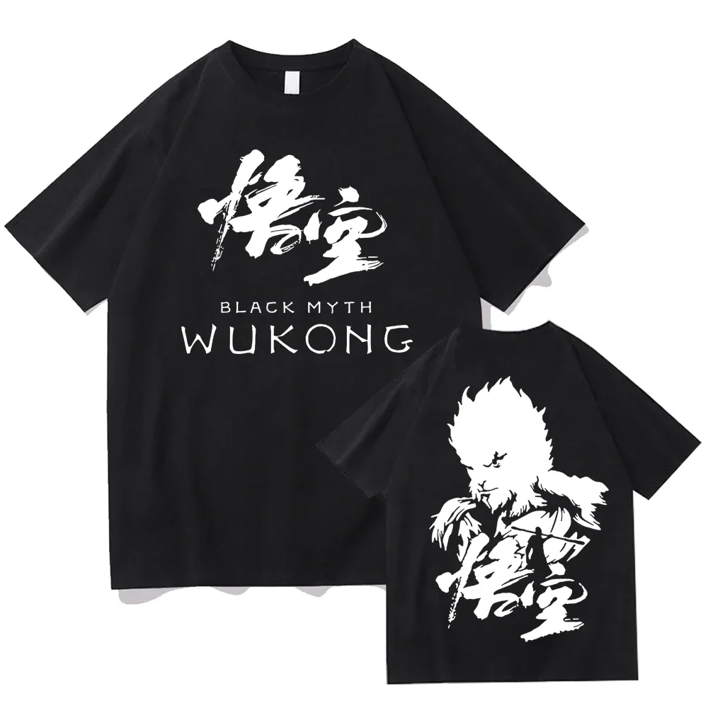 Black Myth Wukong T Shirt 2024 Fashion Men/Women Aesthetic Tshirt Unisex High Quality Streetwear Vintage 100% Cotton Tees Shirts