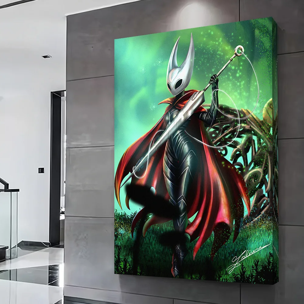 Hornet From Hollow Knight Fanart Poster Customizable Printed Canvas Painting Wall Art Gift for Room Decorations Wand Deko Mural