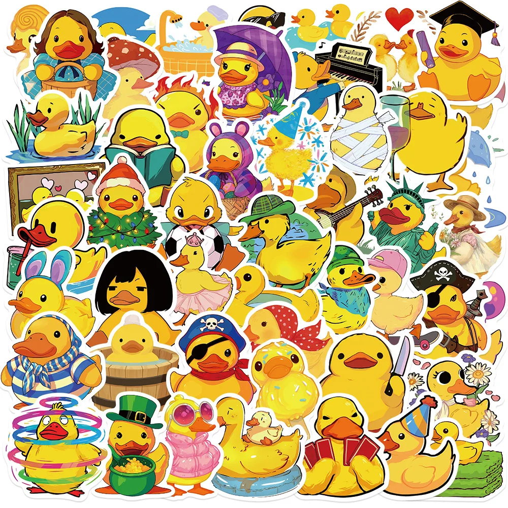 

10/50Pcs Duck Waterproof Graffiti Sticker For Scrapbook Phone Skateboard Luggage Guitar DIY Decoration Decal Toys Stickers