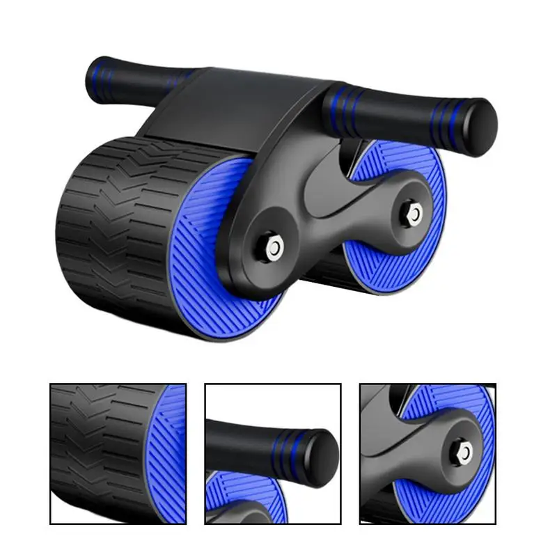 Automatic Rebound Abdominal Wheel Double Round Wheels Roller Domestic Abdominal Exerciser Wheel Gym Equipment For Core Workouts