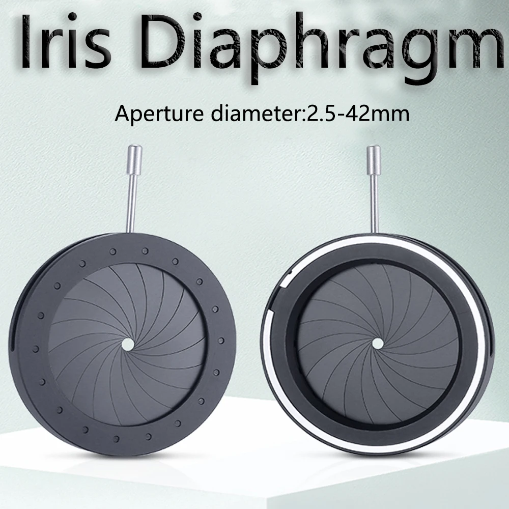 

Adjustable Aperture Mechanical 2.5-42mm Zoom Optical Iris Diaphragm 18 Blades Module Condenser Digital Camera Lens